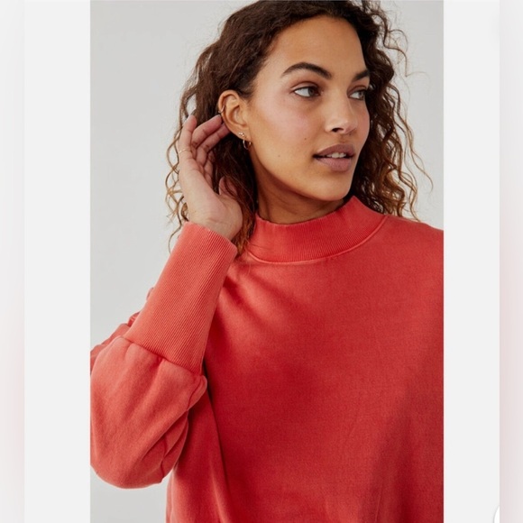 Free People We the Free Nikki Oversized Crewneck Sweatshirt Size Small - Picture 2 of 12